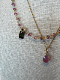 Studio Skanda by Mary Wakefield - Pink Tourmaline Drop Necklace