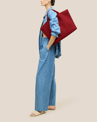 NAGHEDI - St Barths Large Tote - Rosso