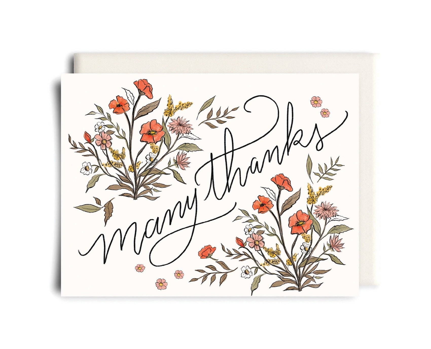 Inkwell Cards - Many Thanks - Thank You Greeting Card