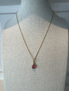 Studio Skanda by Mary Wakefield - Pink Tourmaline Drop Necklace