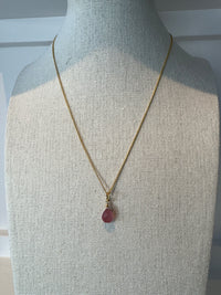 Studio Skanda by Mary Wakefield - Pink Tourmaline Drop Necklace