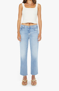 MOTHER - Mid Rise Rambler Zip Ankle Fray in Comeback Kid