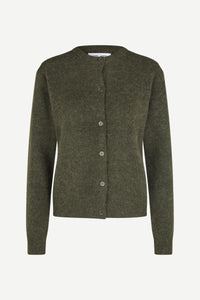 Samsøe Samsøe - Nor Short Cardigan in Dark Evergreen Melange