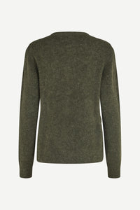 Samsøe Samsøe - Nor Short Cardigan in Dark Evergreen Melange