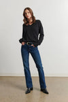 LINE Knitwear - Taylor V-Neck Sweater in Caviar