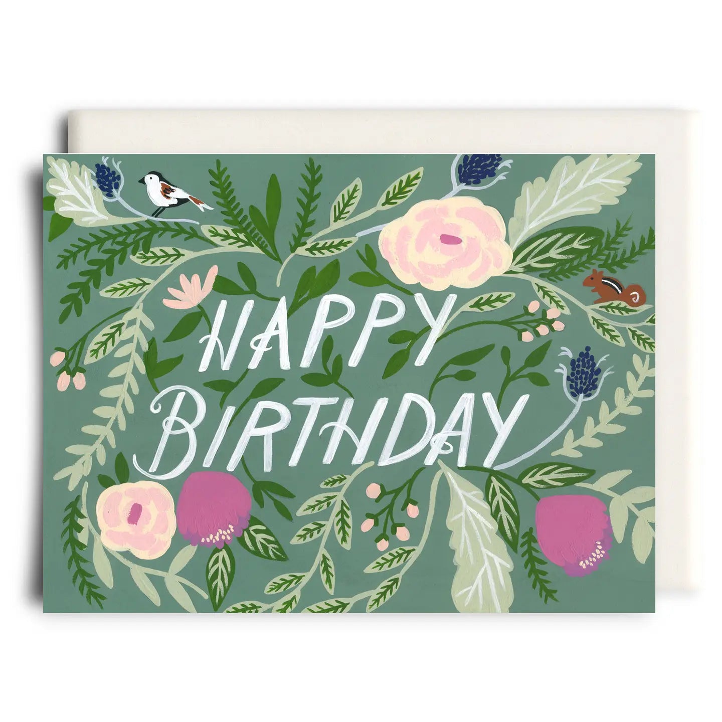 Inkwell Cards - Greenery Birthday Greeting Card