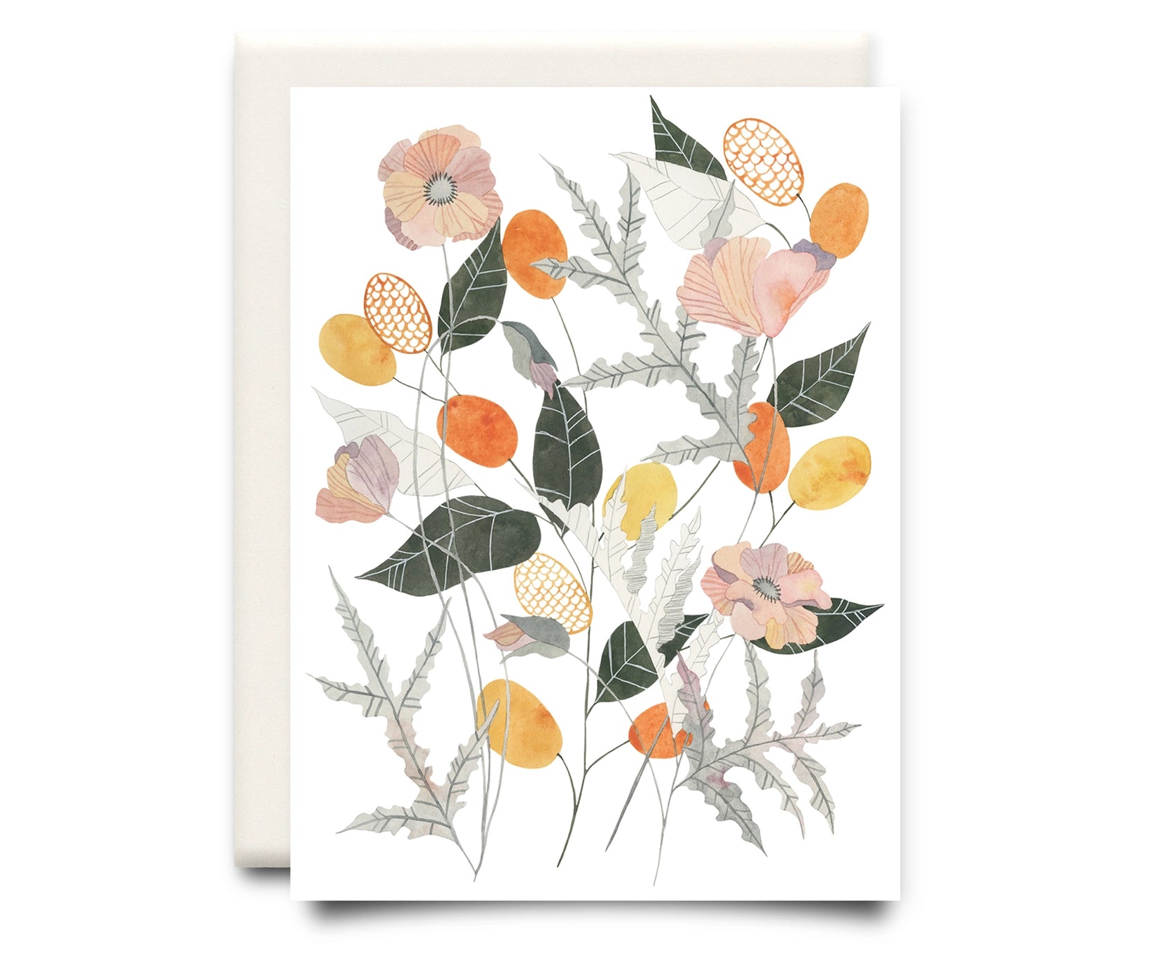 Inkwell Cards - Poppy Bouquet - Floral Greeting Card