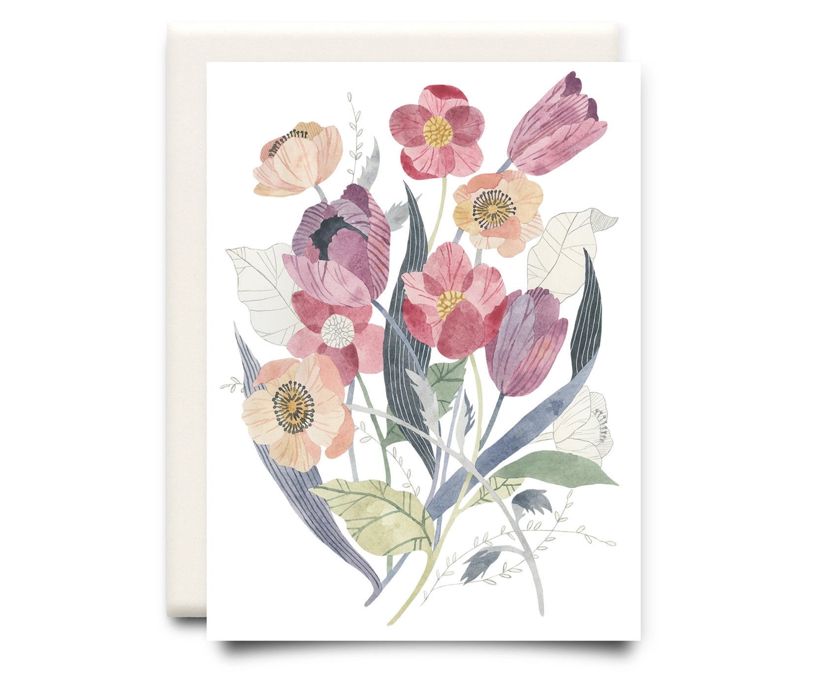 Inkwell Cards - Tulip Bouquet - Floral Greeting Card