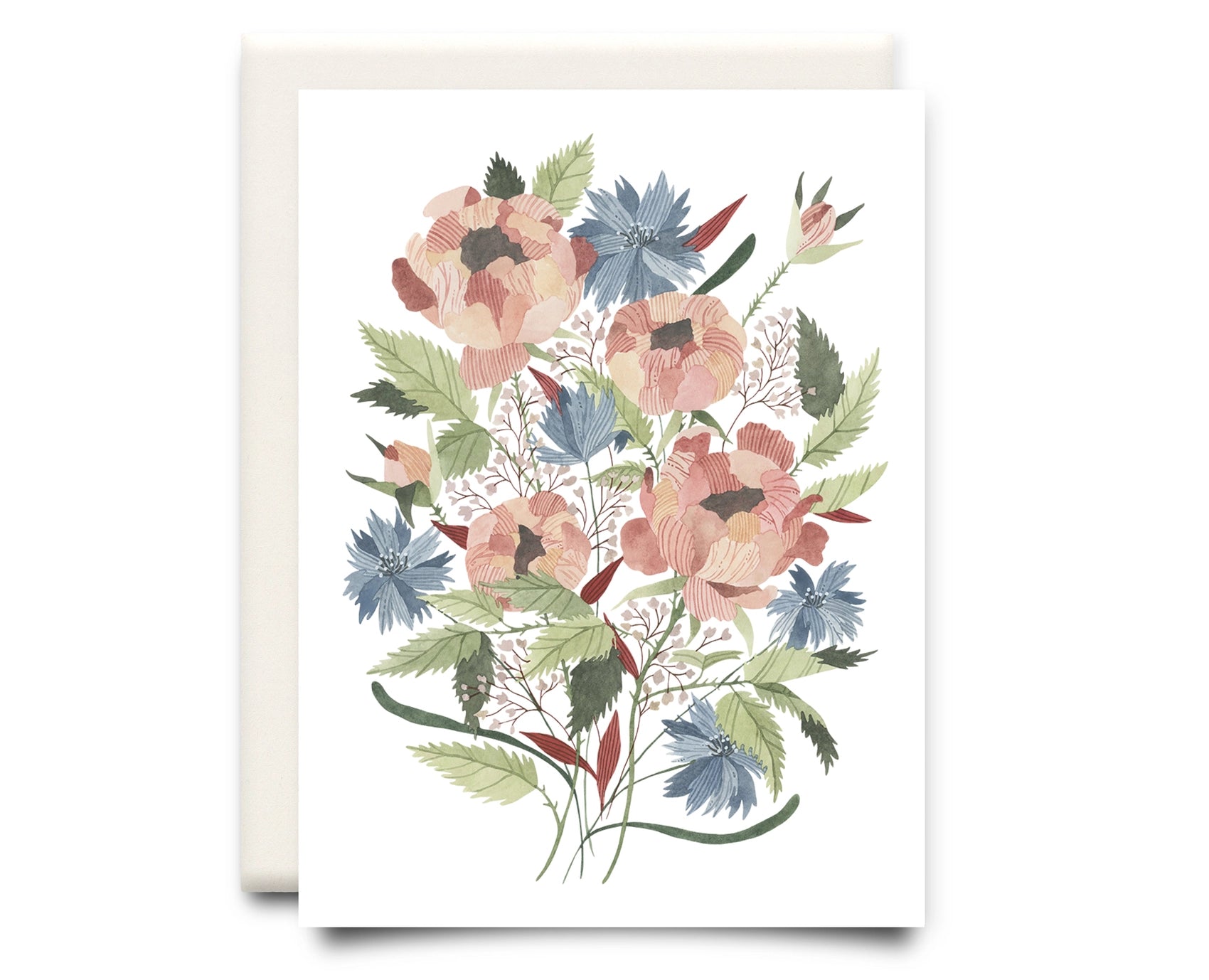 Inkwell Cards - Peony Bouquet - Friendship Greeting Card