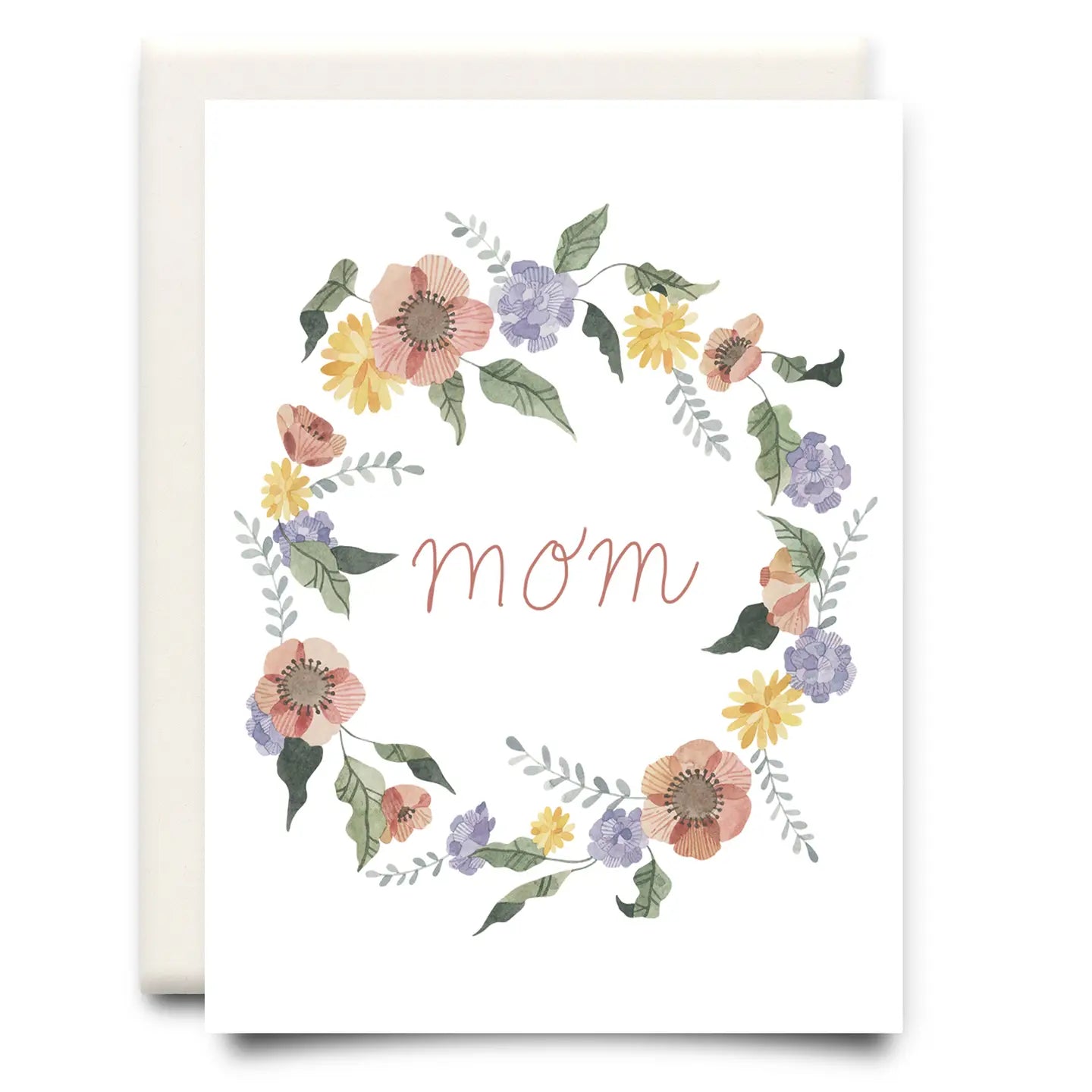 Inkwell Cards - Mom Floral Wreath Mother's Day Greeting Card