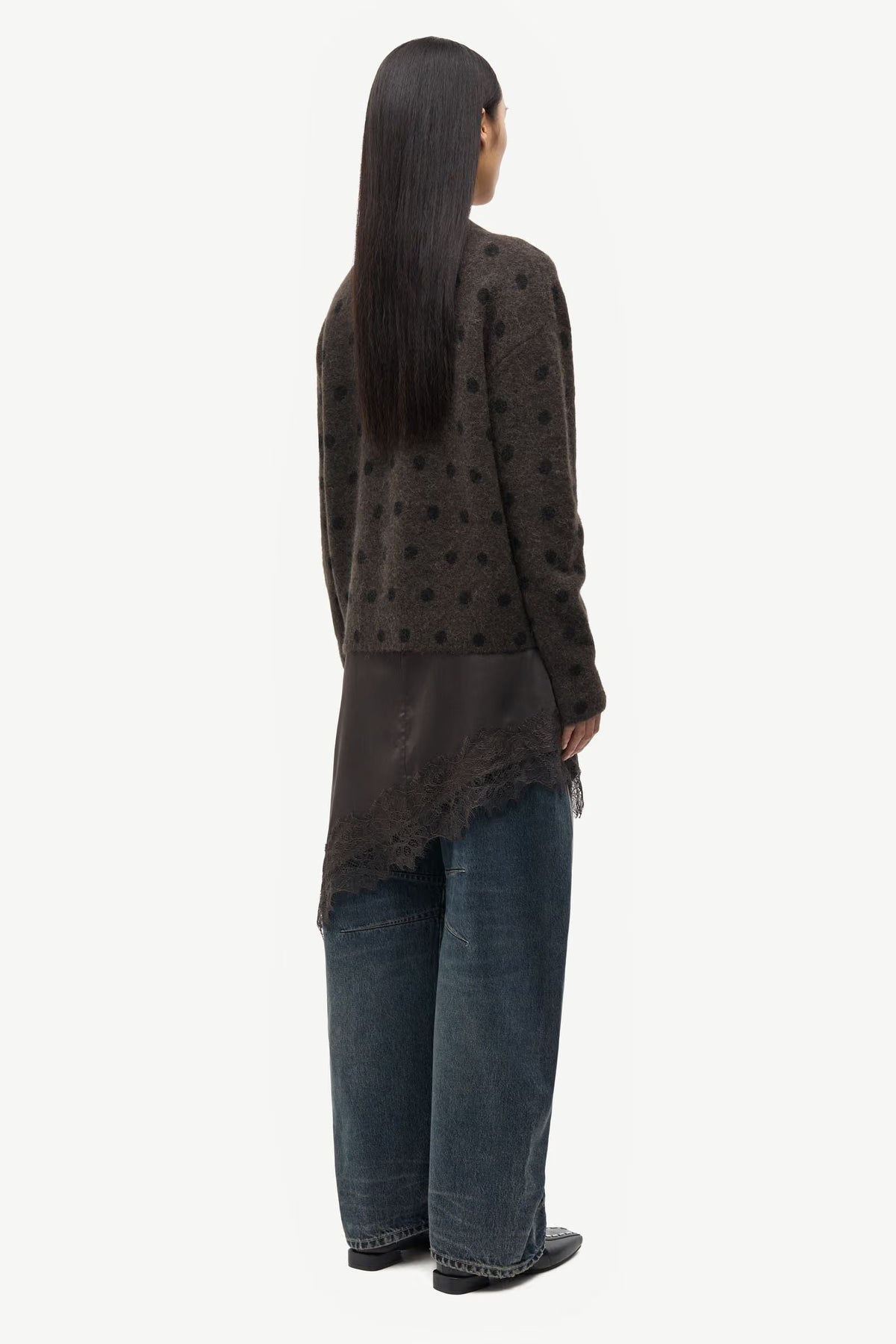 Samsøe Samsøe - Anour o-n Sweater in Mulch Dott