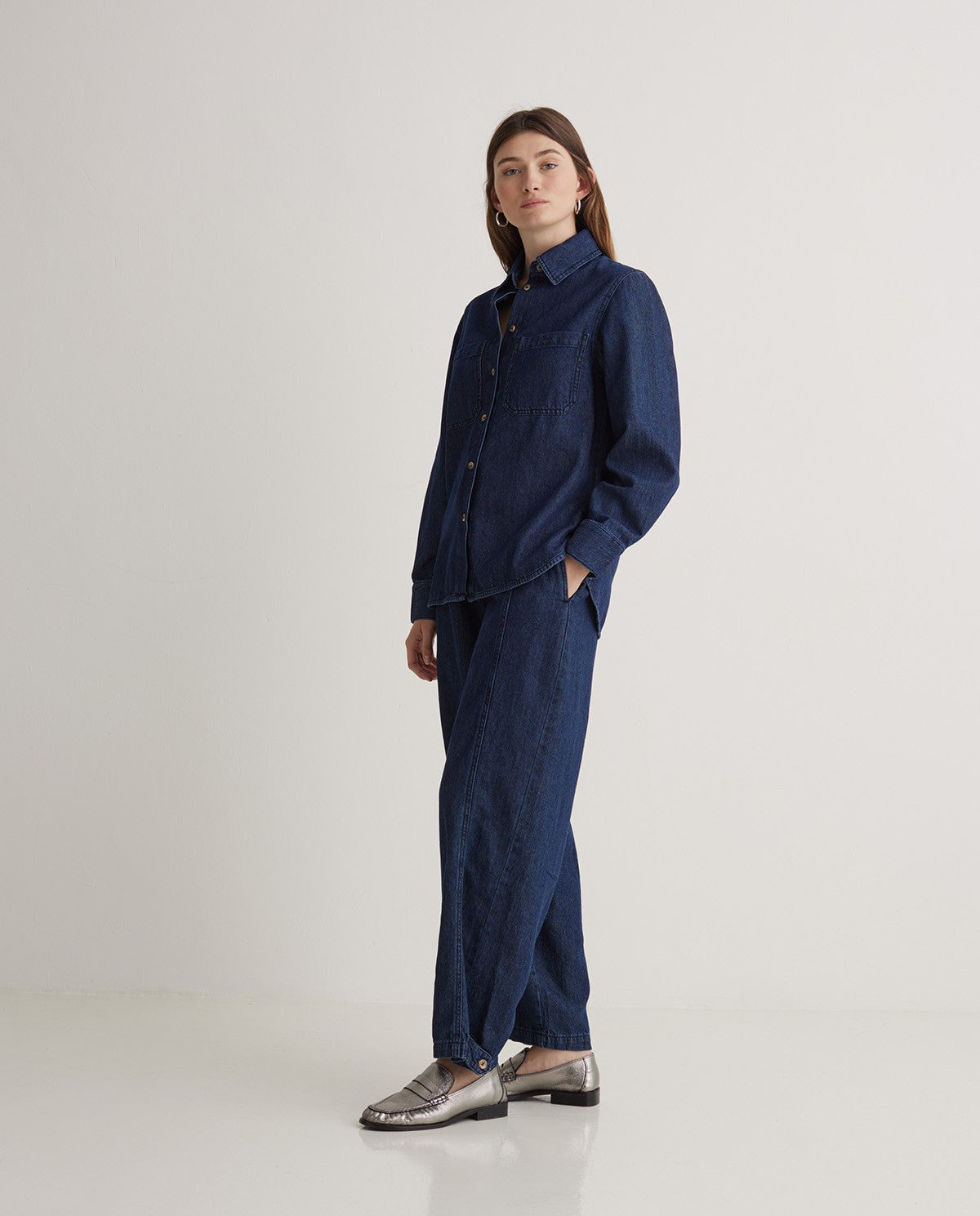YERSE - Balloon Fit Jeans in Indigo Blue
