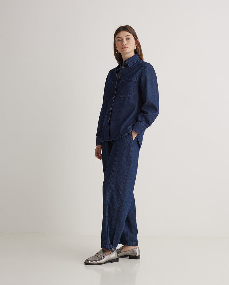 YERSE - Balloon Fit Jeans in Indigo Blue
