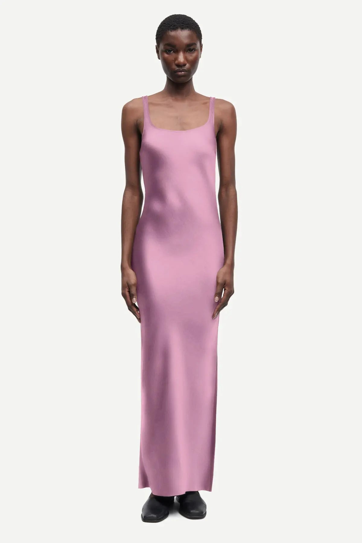 samsoe pink dress Samsoe Samsoe Pink Kirigami Floral Dapples Ruched Satin Burnout Dress Small