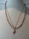 Studio Skanda by Mary Wakefield - Pink Tourmaline Drop Necklace