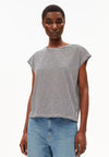 ArmedAngels - Oneliaa Lovely Stripes Tee in Black/Oatmilk