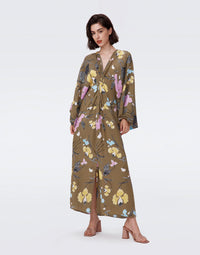 Diane Von Furstenberg - Kason Dress in Festival Floral Olive