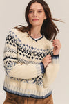 Velvet - Tovah - Ombre Fair Isle Cardigan in Multi