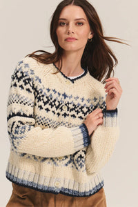 Velvet - Tovah - Ombre Fair Isle Cardigan in Multi