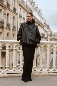 LAMARQUE - Ronja - Oversized Leather Jacket in Black
