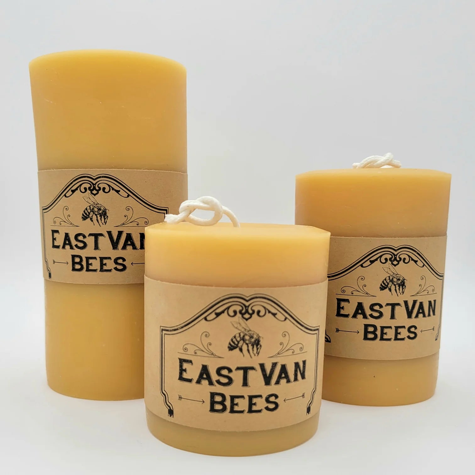 EastVan Bees - Wide Pillar Candles