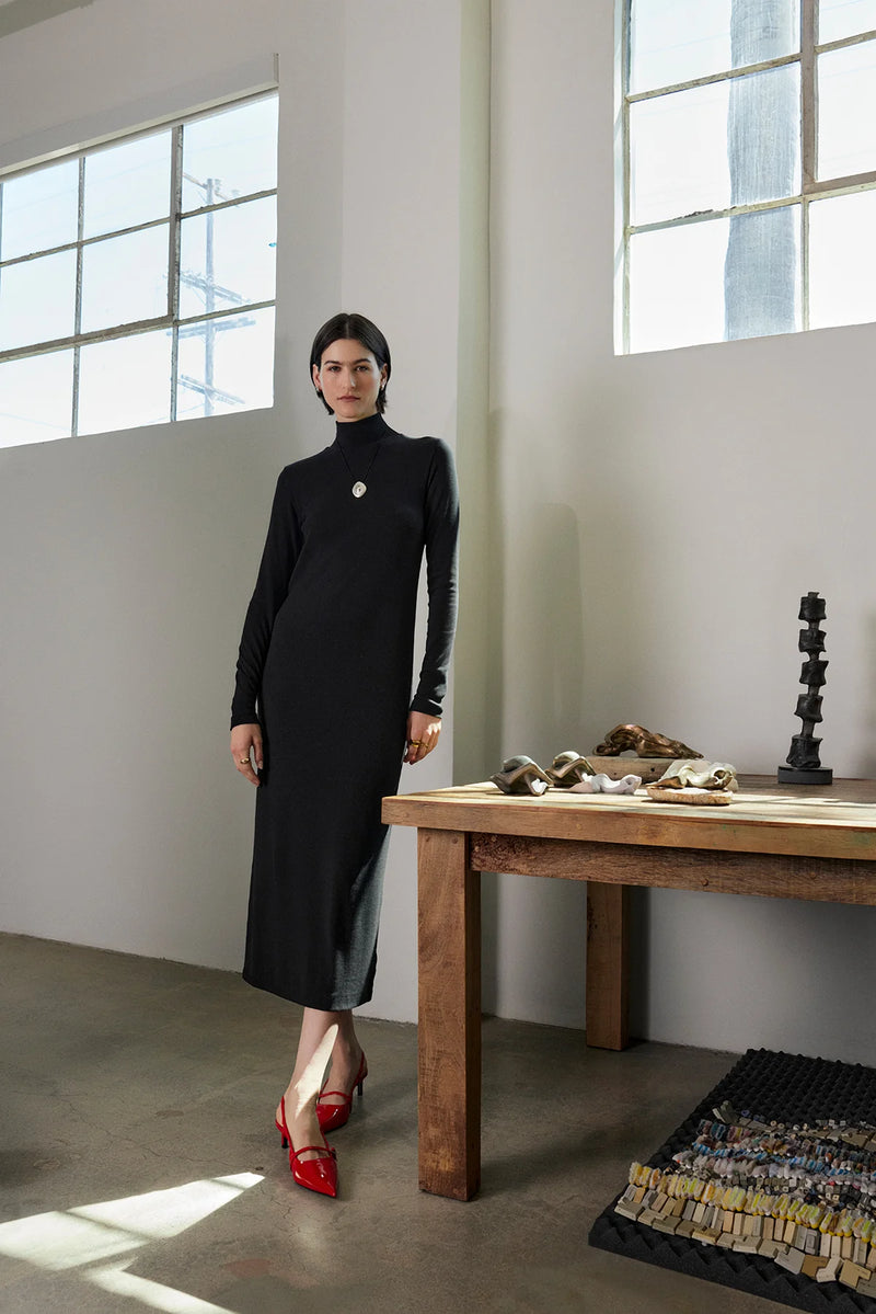 Velvet - Agoura - Modal Rib Dress in Black