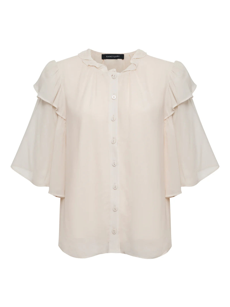 Sanctuary - Deja Vu Blouse in Light Oat