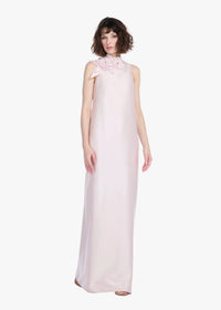 Emily Shalant - Taffeta Sleeveless Gown in Blush