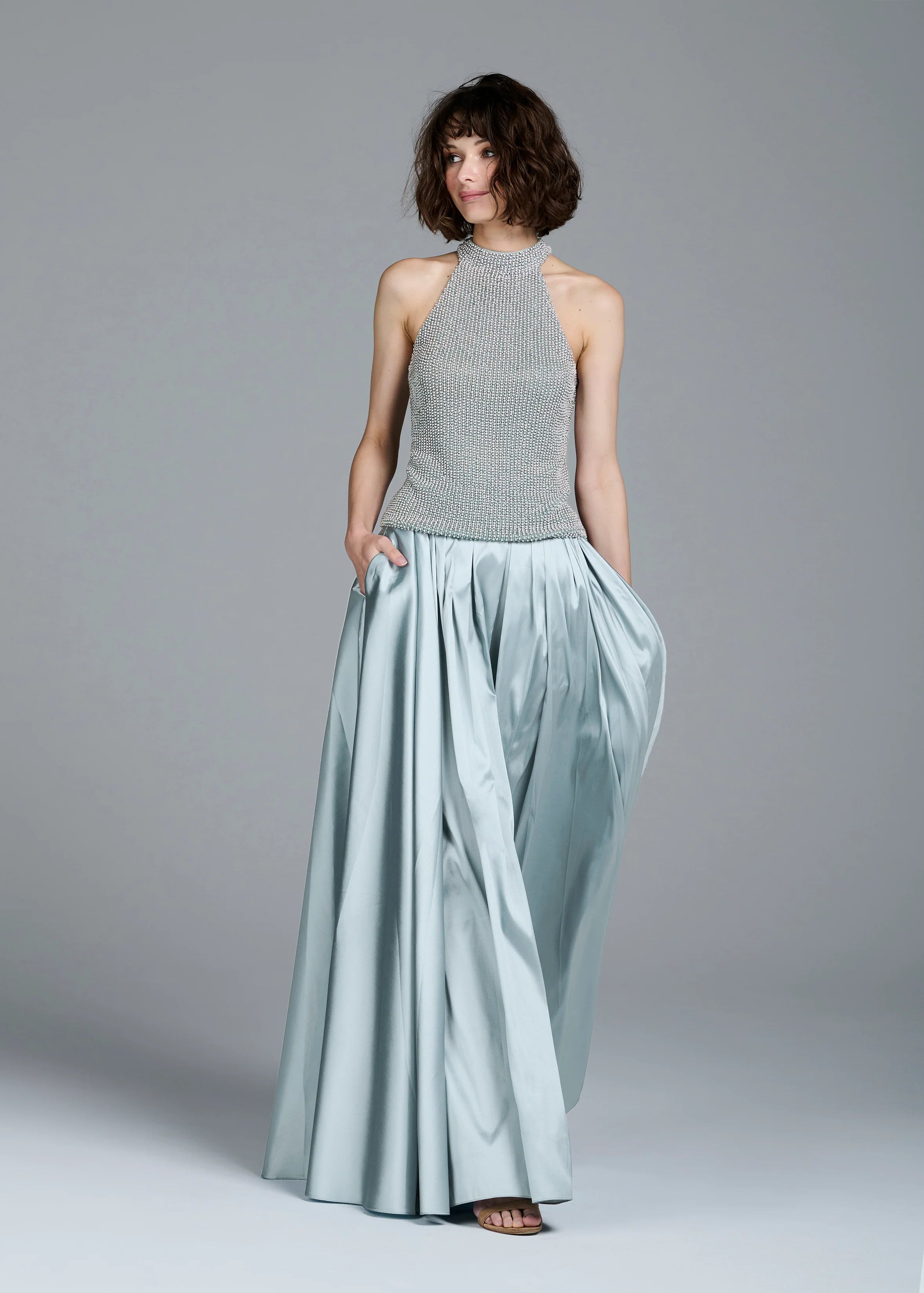 Emily Shalant - Pleated Soft Taffeta Ballgown Skirt