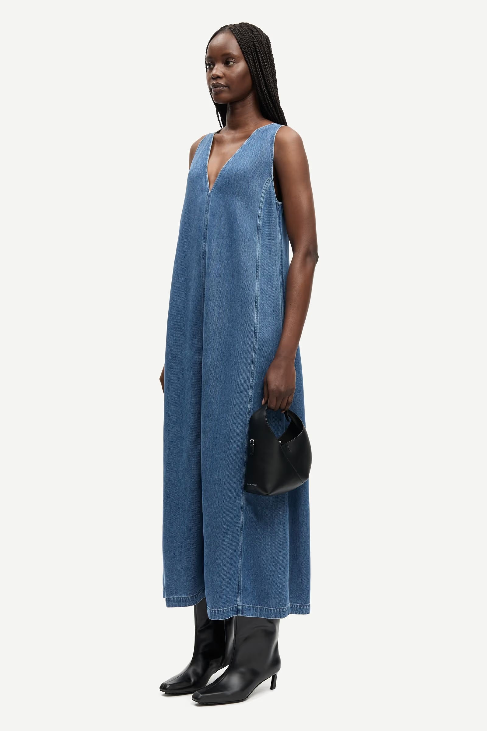 Samsøe Samsøe - Saskylar Dress in Medium Denim Blue