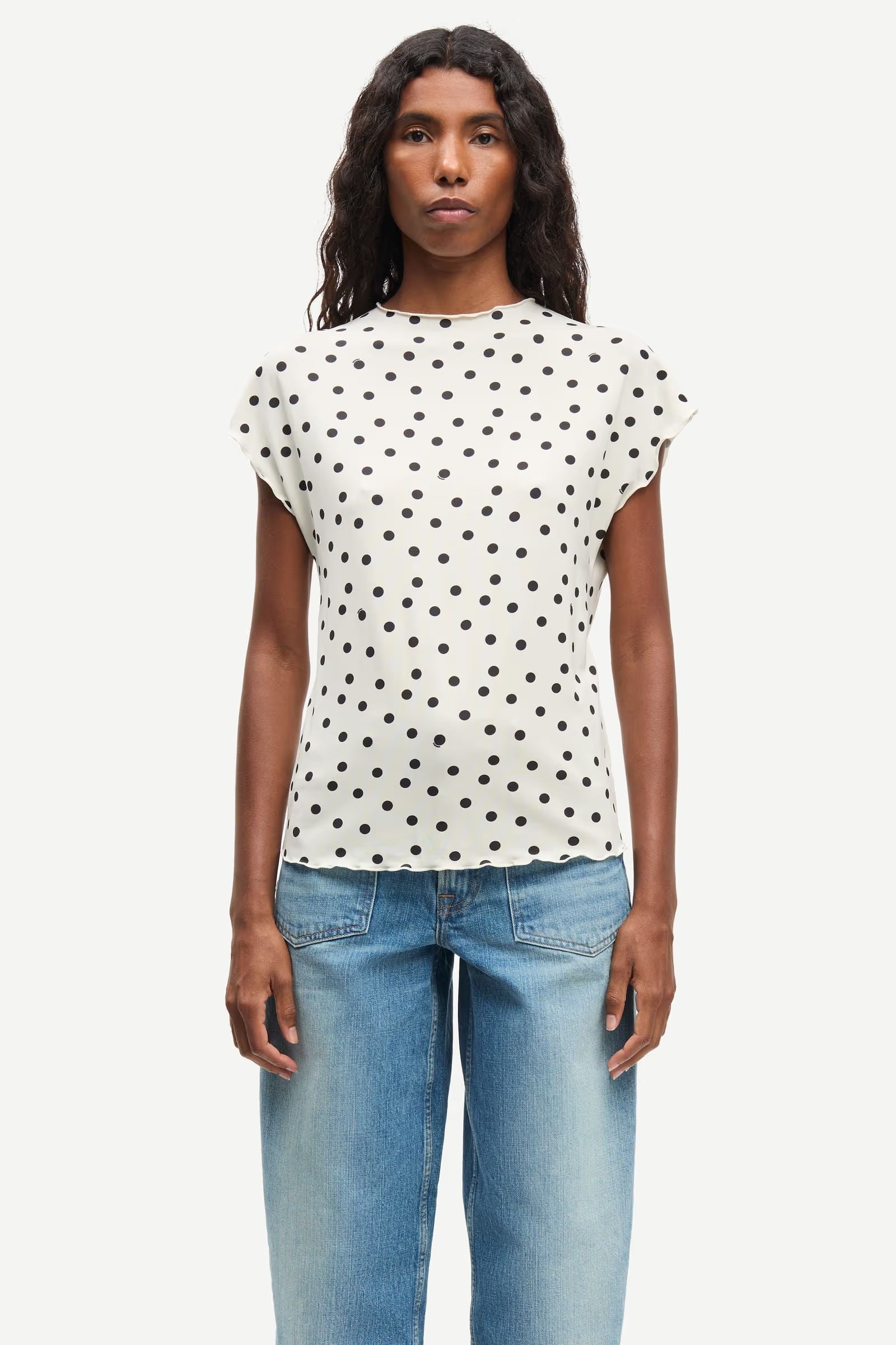 Samsøe Samsøe - Saumi Top in Drifting Dots Egret