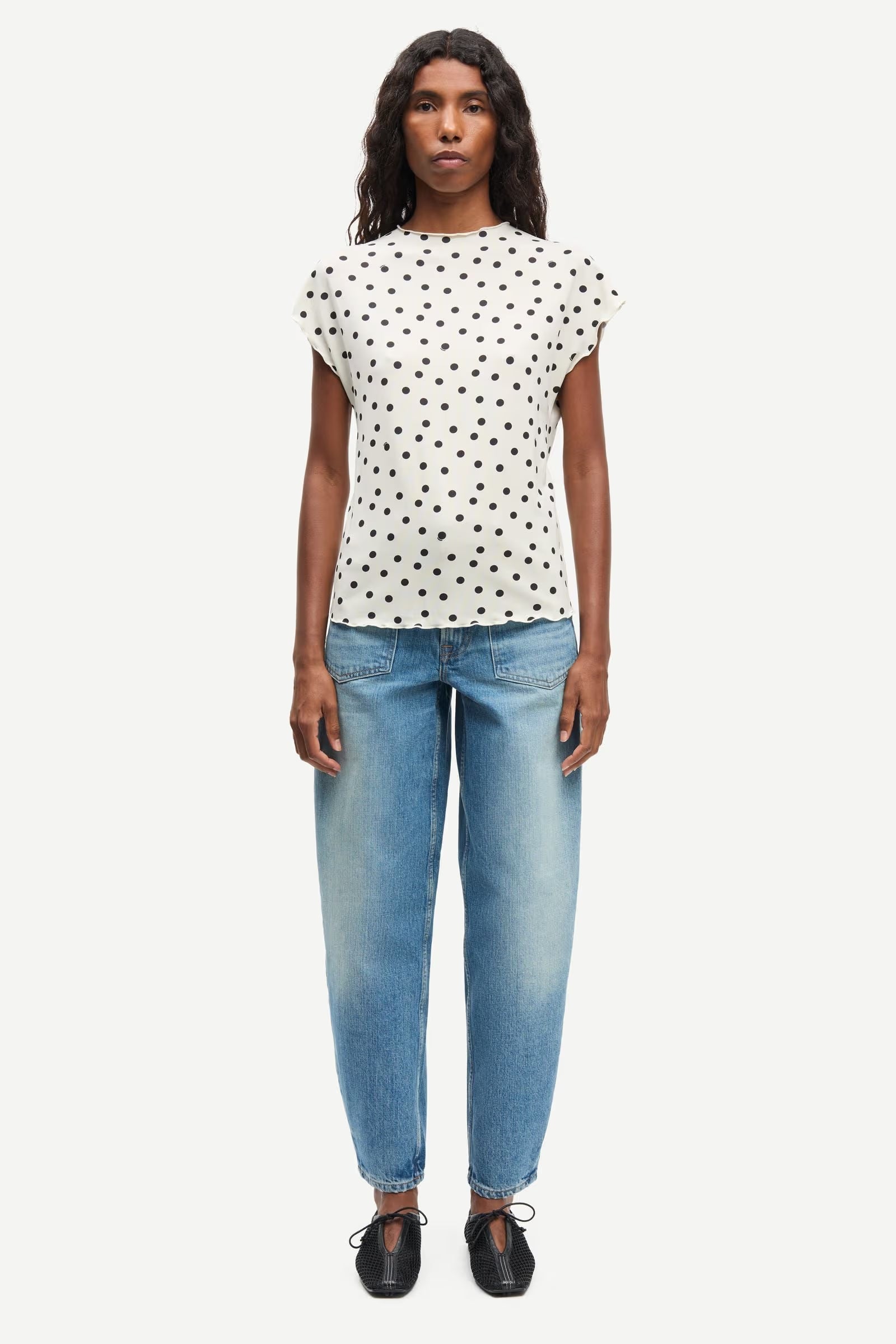 Samsøe Samsøe - Saumi Top in Drifting Dots Egret