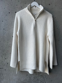 Splendid - Cella Jane Collection - Quarter Zip Sweater in Snow