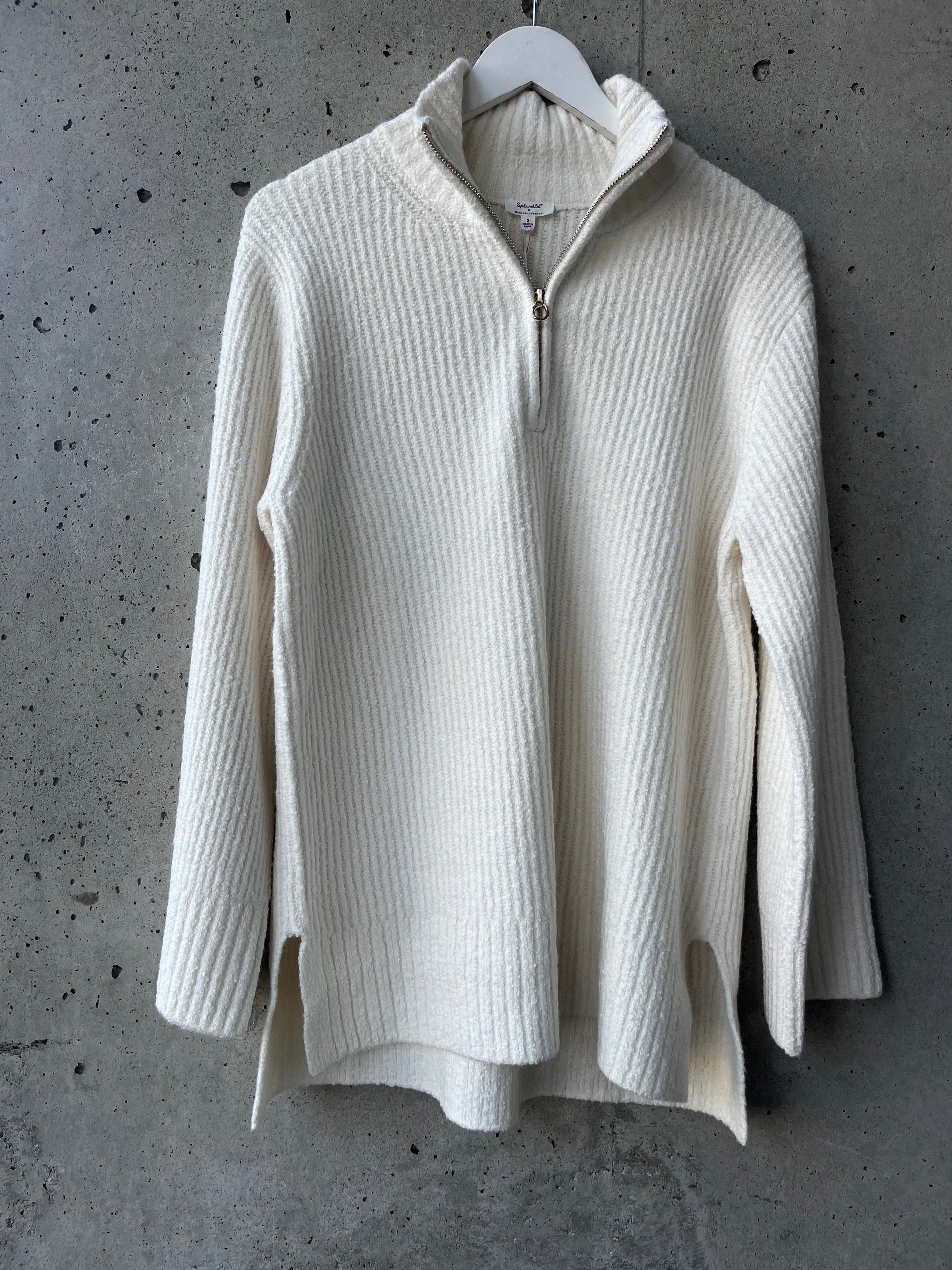 Splendid - Cella Jane Collection - Quarter Zip Sweater in Snow