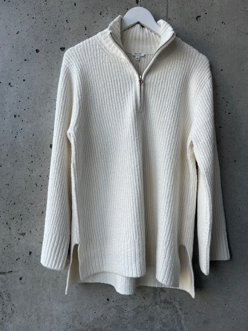 Splendid - Cella Jane Collection - Quarter Zip Sweater in Snow