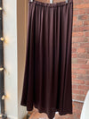Velvet - Juniper - Velvet and Satin Mix Media Skirt in Mulch