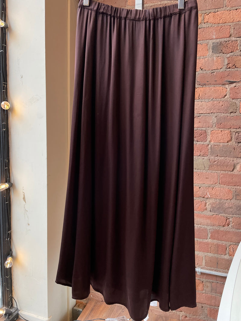 Velvet - Juniper - Velvet and Satin Mix Media Skirt in Mulch