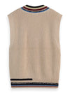 Scotch & Soda - Logo V-Neck Knit Vest in Light Calico