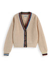 Scotch & Soda - Relaxed Stripe Trim Cardigan in Light Calico