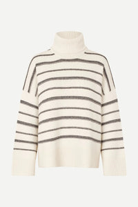 Samsøe Samsøe - Sakeiku Stripe Turtleneck in Clear Cream Stripe