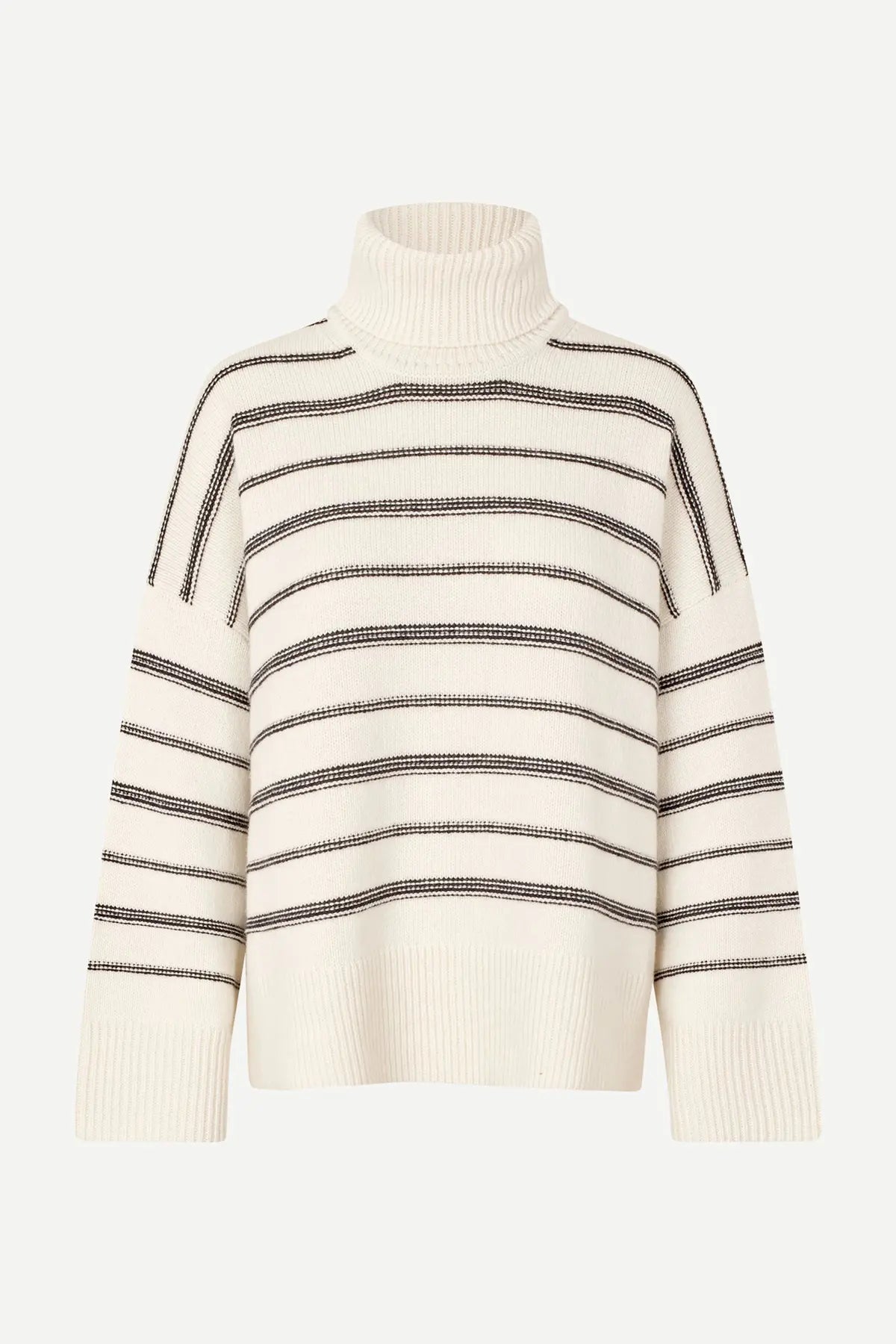 Samsøe Samsøe - Sakeiku Stripe Turtleneck in Clear Cream Stripe