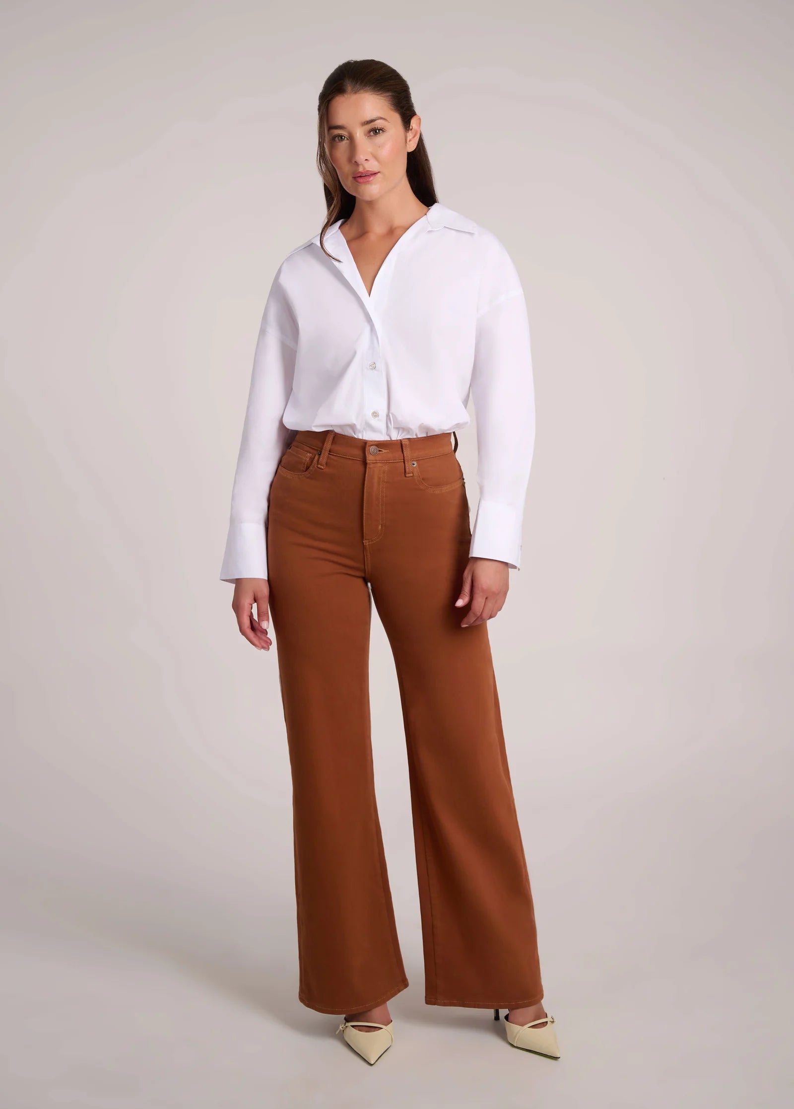Yoga Jeans - Lily Wide High Rise in Aurora Brown