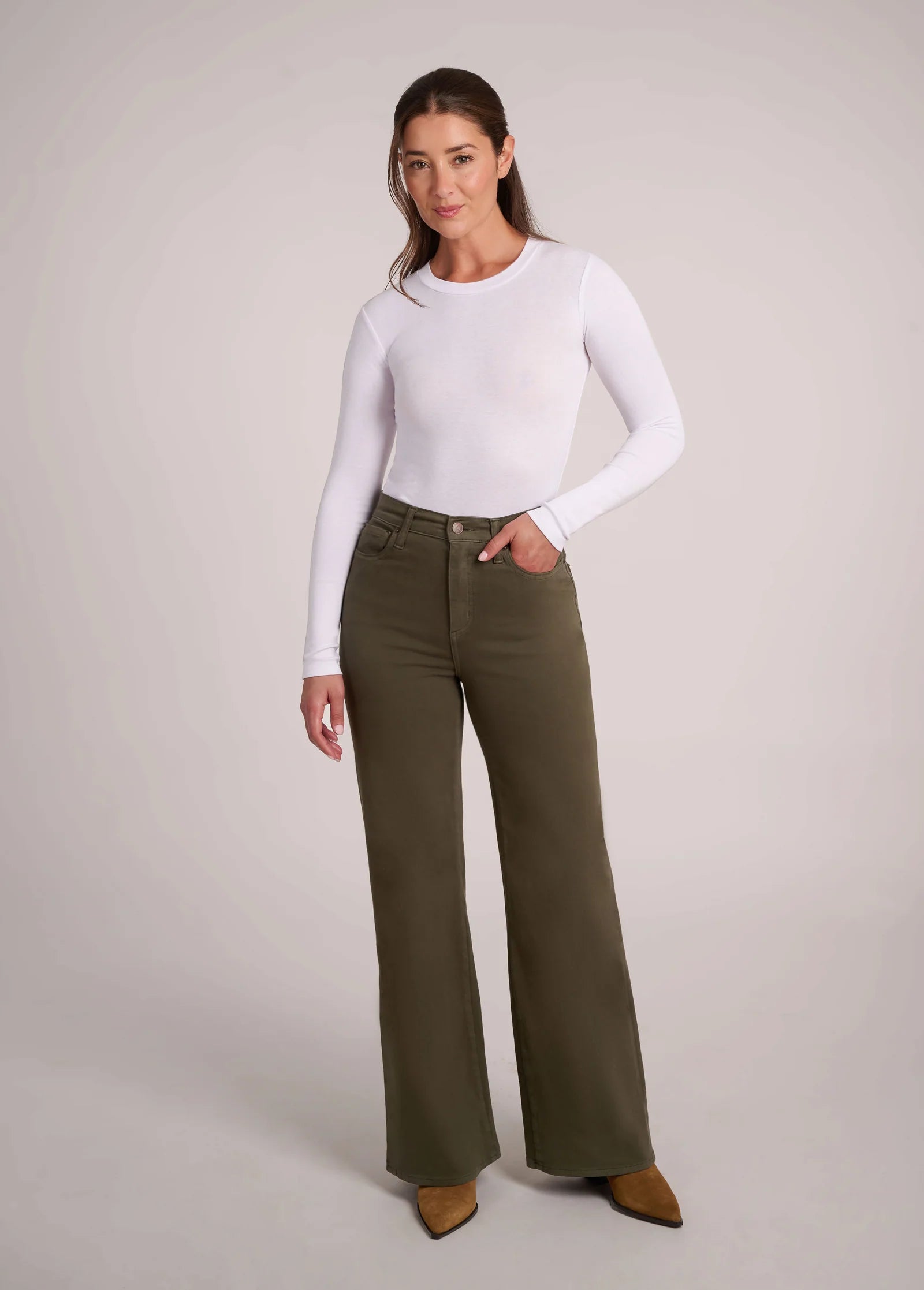 Yoga Jeans - Lily Wide Leg Jeans in Wondergrass