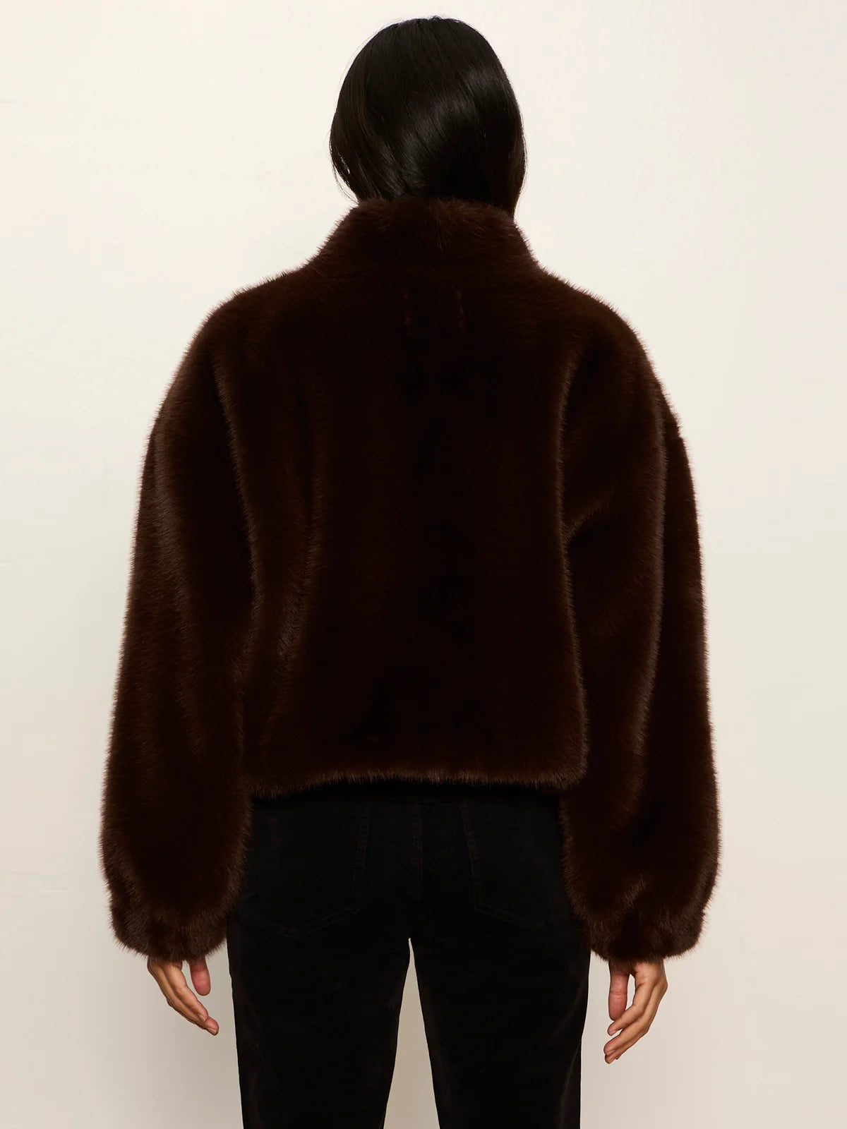 Sanctuary - Everest Fur Bomber in Espresso Martini