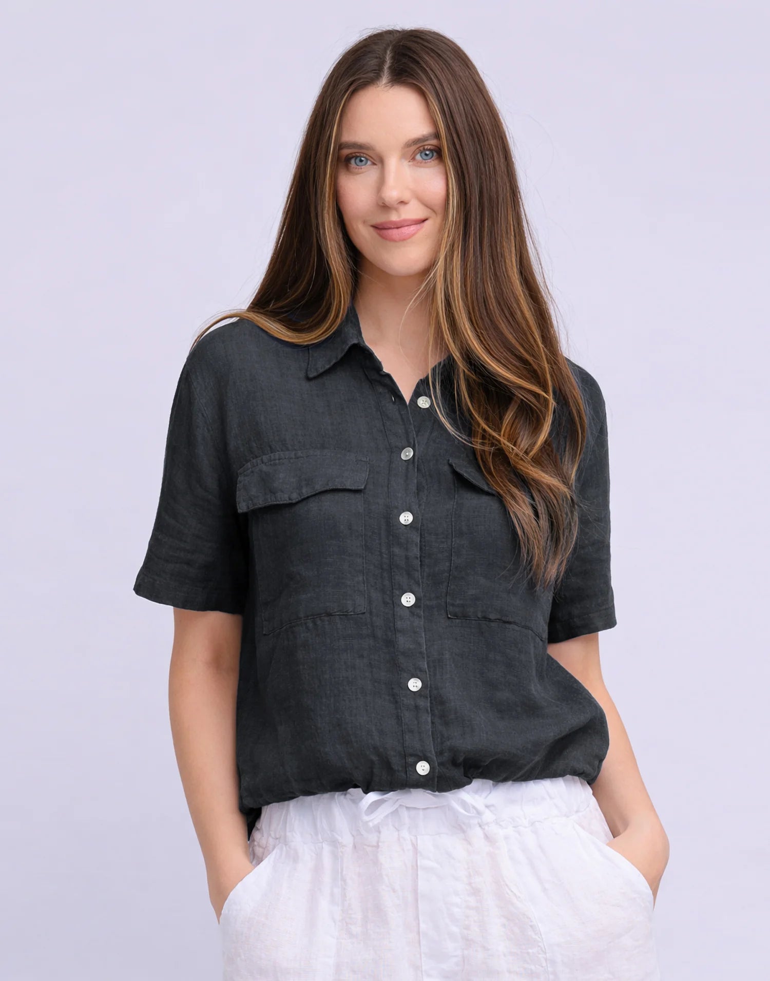 Yoga Jeans - Chiara - Linen Button Down Shirt