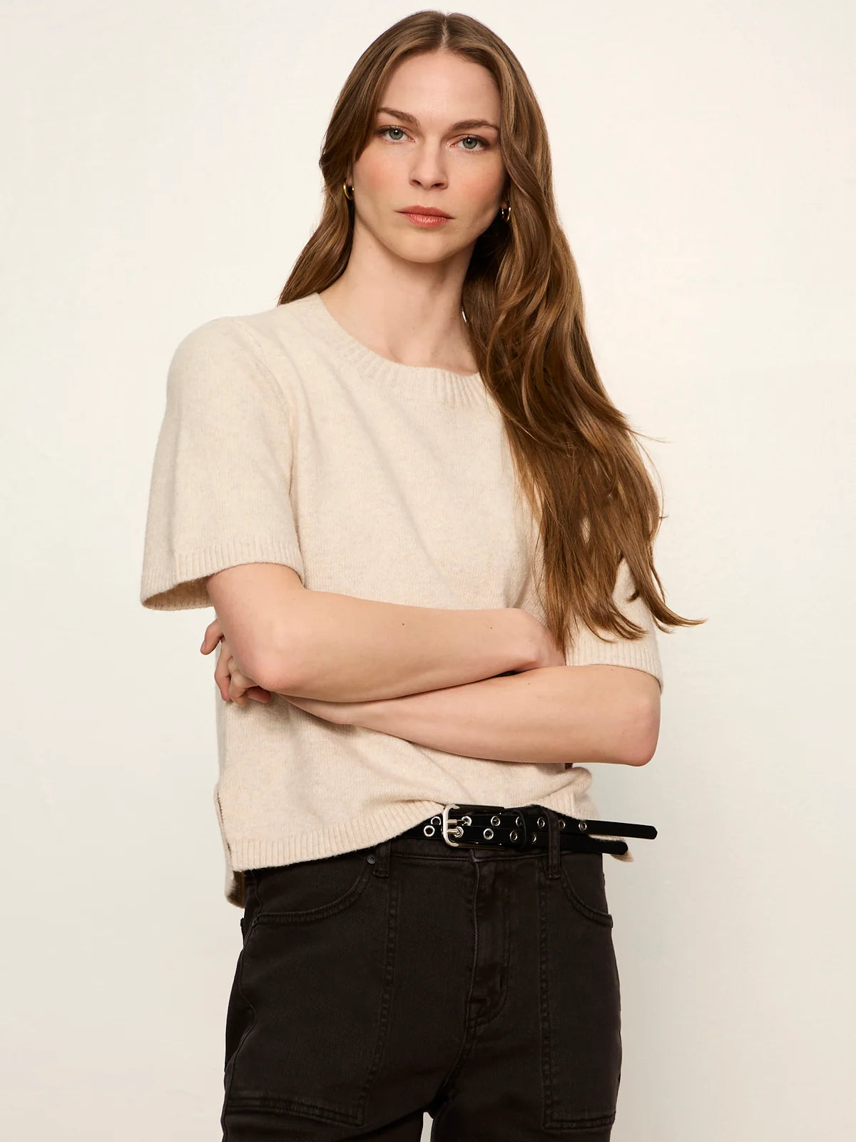 Sanctuary - Perfect Sweater Tee - Heather Dark Bone