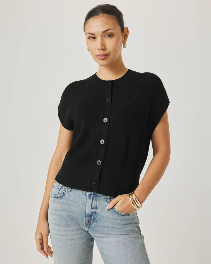 Splendid - Cella Jane Collection - Sleeveless Cardi Top in Black