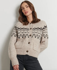 LINE Knitwear - Noa Fair Isle Cardigan in Mountain Slopes