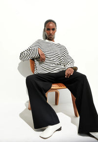 ArmedAngels - Frankaa Maarlen Stripe Sweat in Undyed-black