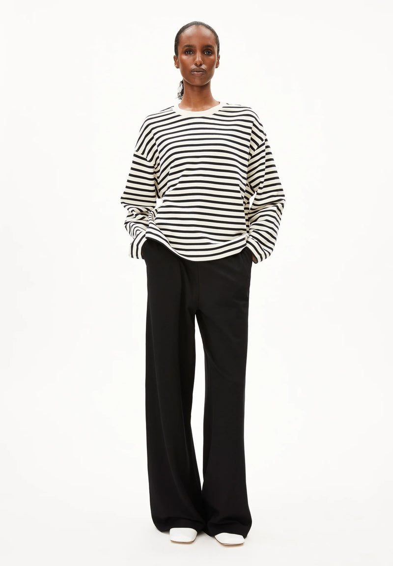 ArmedAngels - Frankaa Maarlen Stripe Sweat in Undyed-black